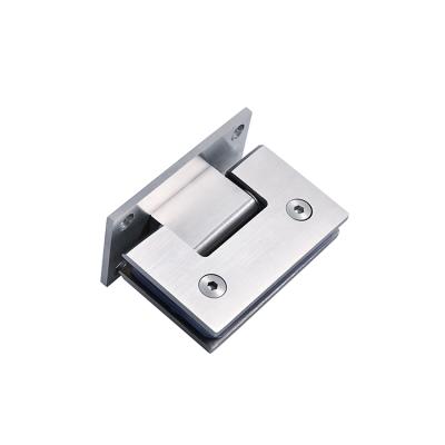 China Modern adjustable zinc alloy frameless glass connector mount stainless steel right angle wall mounted glass flange for sale