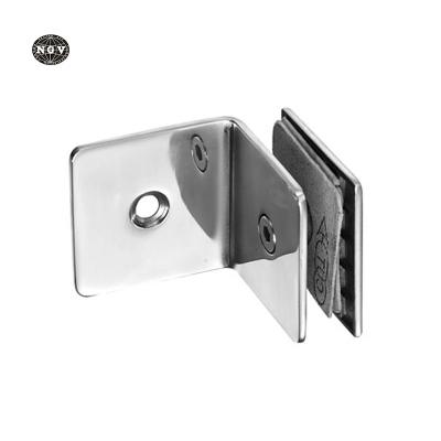 China Morden 90 Degree Stainless Steel Wall To Glass Shower Flange For Bathroom Room for sale