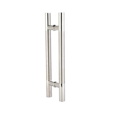 China Bathroom Accessories H Type Modern Glass Door Stainless Steel Pull Handle for sale