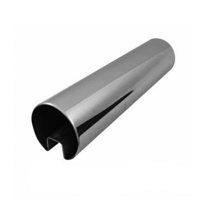 China Modern Stainless Steel Stair Railing Round Cover Rail Slot Tube for sale