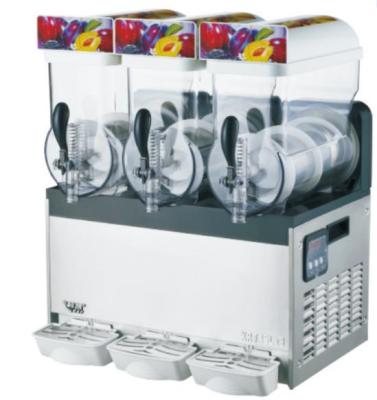 China Use at home 200330m 15l commercial three rolls slushie machine home beverage machine double bowl slush cooling machine for sale