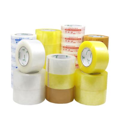 China Waterproof Transparent Yellow/White Packing Crate Tape Bopp Packing Adhesive Tape For Carton Sealing Custom Logo Printing Packing Tape Washitap for sale