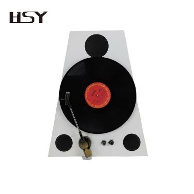 China With aux in and line out water electroplating vinyl record turntable Vertical style 3 speed LP player for sale