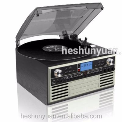 China Retro Muiltiple Turntable Vinyl Record Player Turntable Phonograph Player with Dual CD Player for sale