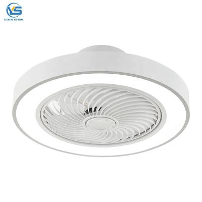 China 747 bladeless ceiling fan with light for bedroom dimming with remote control for sale