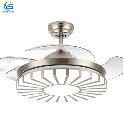 China 2036B RoHS Certification Retractable Fan Light LED Light Source Ceiling Fan Lamp for sale