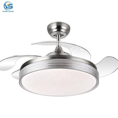 China 729 42 inch 110v 220v Modern remote control bladeless ceiling fans with lights lamp led designer luz con ventilador oculto techo for sale