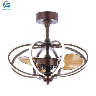 China 42 Inch Modern Remote Control Fan Crystal Chandelier Bladeless Home Led Designer Round Tricolor 36 for sale