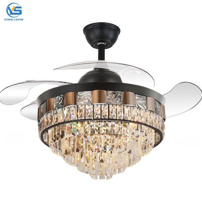 China Crystal Chandelier Fan With Fan Crystal Chandelier  Remote Control Ceiling Fans With Crystal Chandeliers for sale