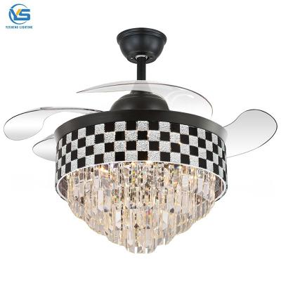 China Crystal Chandelier Fan Fan Crystal Chandelier  Ceiling Fans With Crystal Chandeliers for sale