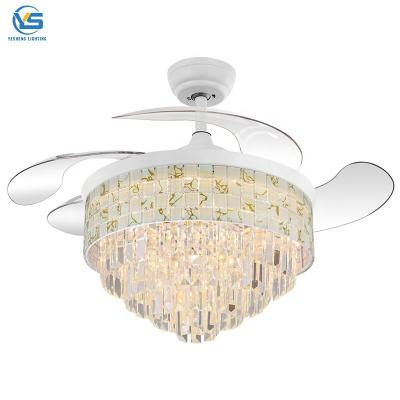 China Crystal Chandelier Fan With 42inch Fan Crystal Chandelier Ceiling Fans With Crystal Chandeliers for sale