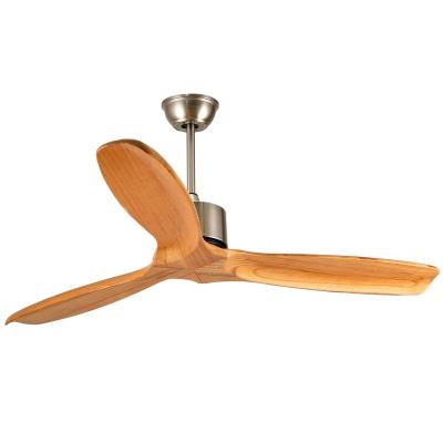 China Fan In Ceiling 48 Inch Solid Wood Blade Ceiling Fan Wood Blade 3 Blade Ceiling Fan en venta