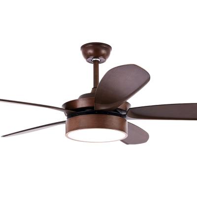 China Antique Ceiling Fan Ceiling Fan Light Wood Blade Ceiling Fan Fixtures Ciling Fan Led Light 52 Inch for sale