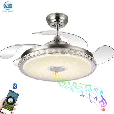 China 110V 220V 42 inch ceiling fan light and remote with speaker ceiling fan for sale