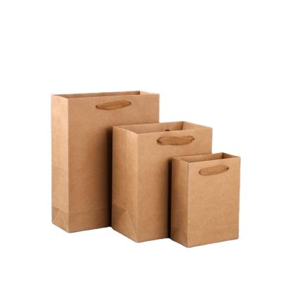 China Customized Recyclable Take Away Eco Friendly Brown Food Bag Kraft Paper Bag With Logo for sale