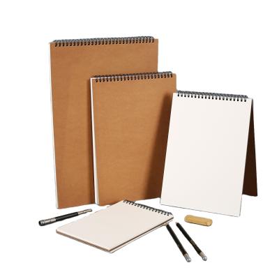 China Blank Krafty Spiral Soft Cover Notebook Journal, Spiral Sketchbook Pad, Drawing Book for sale