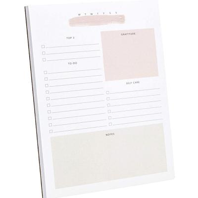 China 2021 Self Adhesive Custom Logo A5 Notepad Planner Notepad With Logo To Do List Pad for sale