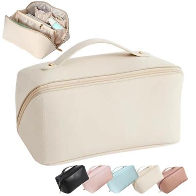 China Fashion Toiletry Bag Cosmetics Travel Large Capacity Cosmetic Multifunctional Leather Travel Bag PU Makeup Storage Cosmetic Bag for sale