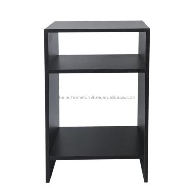 China ZJH Durable Modern Wooden Nightstand Table End Bedroom Bedside Table Side Shelf for sale