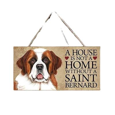 China China 11 Kinds Of Border Rectangular Wooden Dog Tags Pet House Tag With Wooden Dog Pendant Decoration for sale