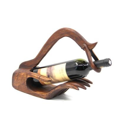 China China Thai Left Hand Wooden Grape Vintage Finger Display Stand Red Wine Shelf Right Customization for sale