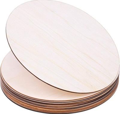 China Folk Art Blank Wooden Circles Unfinished Log Cutouts DIY Wood Slice Arts DIY Open Painting Diameter 30*0.25cm for sale