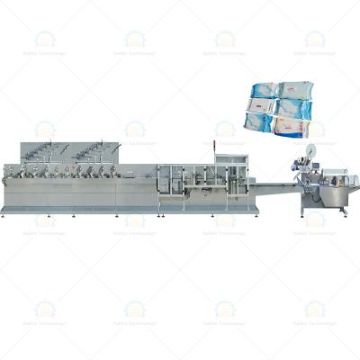 China Interfold Type& Hot Selling Single Extraction Products Paper Cloth Wipes Wet Wipe Machine Production Line for sale