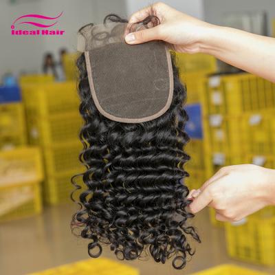 China Cheap Deep Wave 613 Brazilian Human Virgin Hair 3 Bundles With Lace Closure, 3 Way Virgin Hair Piece Closure, HD Hair 613 Closure for sale