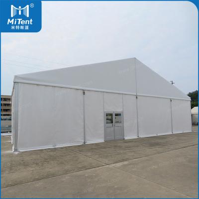 China MiTent Waterproof Non-permanent Industrial Shelter Warehouse Storage Tent 18x30m With Glass Doors for sale