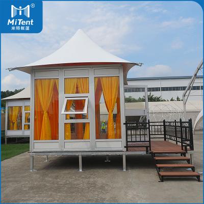 China MiTent 3x3m Waterproof Luxury Hotel Room Resort Tent with Glass Walls for Outdoor Camping for sale