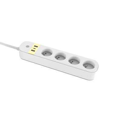 China White Portable FCC Power Strip Socket Extension With Usb Extension Leads Socket for sale