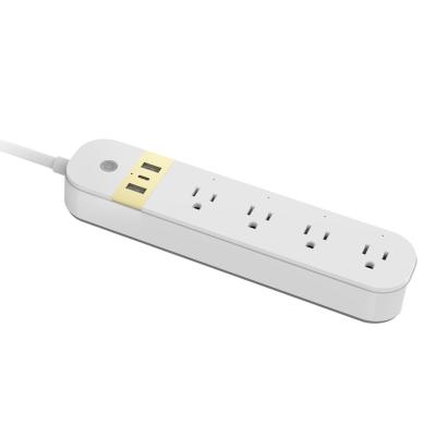 China New Wifi Trend Universal Standard 4 USB Tuya Wifi USA Socket Power Strip Switch Extension Extension Smart Sockets for sale