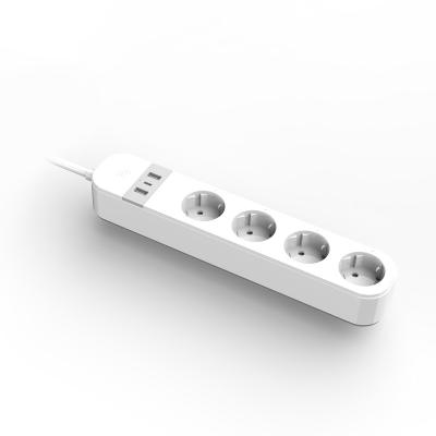 China New CE Module USB Power Strip 4 Outlet Sockets Extension Leads Power Strip for sale