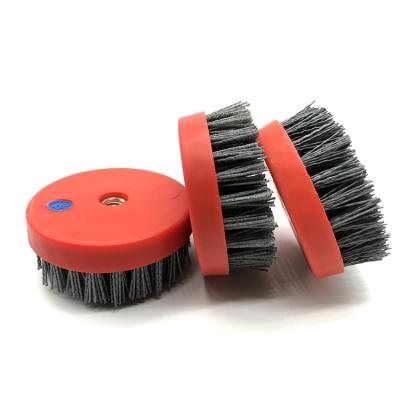 China Rotary Brush 4 Circle Stone Processing Brush Archaize Surface Brush For Polishing Marble Abrasive Brush For Stone for sale