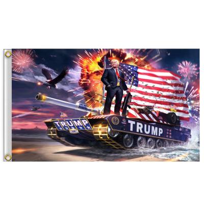 China Strong Stability Factory Color Polyester Donald Trump Flag 90*150cm Banner Custom Wholesale for sale