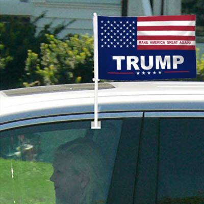 China Top Decoration 30*45cm Trump Car Flag Trump Car Window Flag Custom Wholesale for sale