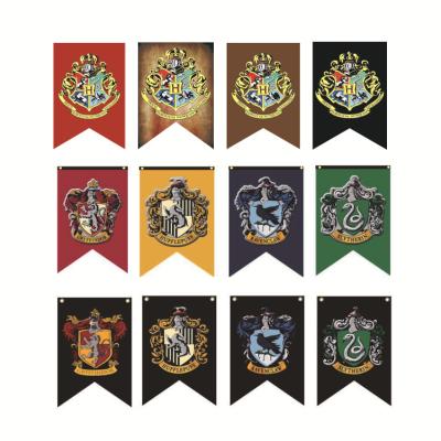 China Wholesale Strong Fastness Customized Color Printing Swallowtail Flag 75*125cm Harry Potter Banner for sale