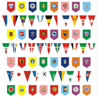 China Strong Small Red Triangle Flags Rainbow Flag String Saturday Pennant Stability Custom Color Logo for sale