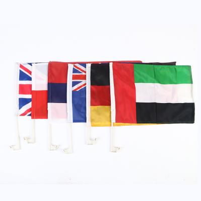 China Customized Size Sublimation Car Flags Fast Delivery Decoration Mini Double Side Car Flags Customized for sale