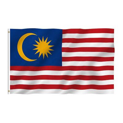 China Custom Made Malaysian National Flag Banner Wholesale 5*3 FT Color High Stability Low Moq for sale