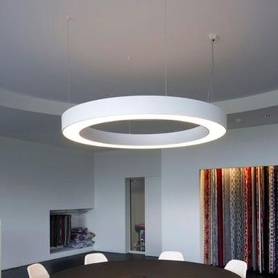 China Minimalist Aluminum 0.45m Simple Profile Circular LED Ring Pendant LED Light for Office, Hotel, Store for sale