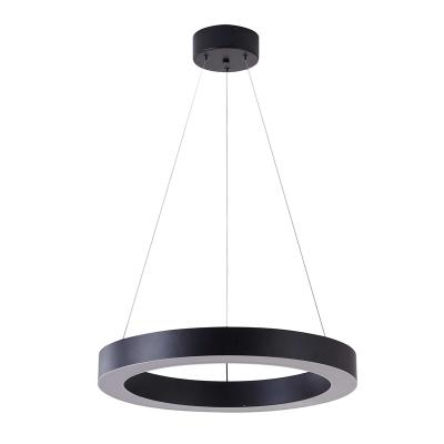 China Various Diameters Minimalist Aluminum Circular Ring LED Light Pendant Round Shape Hanging Lighting Fixtures for sale