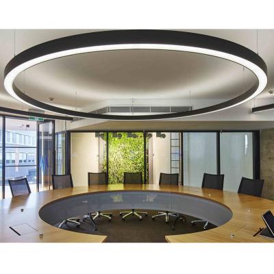 China Nordic Light 5.0m Minimalist Aluminum LED Ring Pendant Light Nordic Circle Pendant Light Apply to Gym, Restaurant, Office for sale