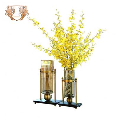 China Modern Glass Centerpiece Decoration Wedding Decor Gorgeous Flower Vase for sale