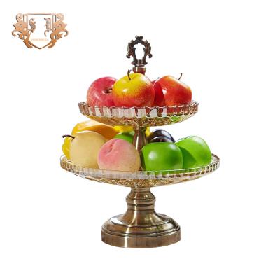 China Cake Wedding Decoration Table Chocolate Viable Gift Tray Fruit Plate With Stand for sale