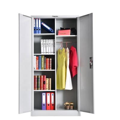 China OEM ODM Supplier Modern Design Adjustable Steel Metal Furniture Commercial (Waist) Office Wardrobe for sale