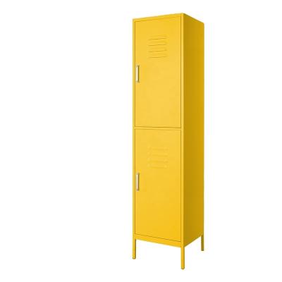 China Factory Supply Adjustable High Quality Metal Furniture Storage 2 Doors Steel Locker Wardrobe (Other) For Home Use for sale