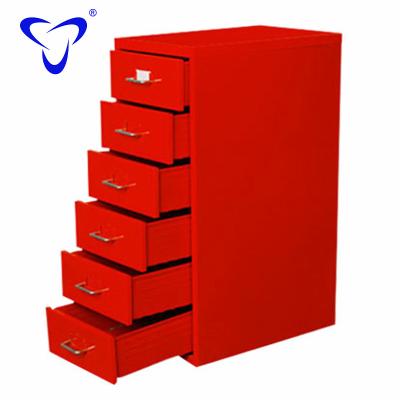 China Yellow Card Arch Yellow Six-Drawer Locker Wholesale Price Furniture Move Metal Storage Foldable Simple Cheap Steel Home Cabinet for sale