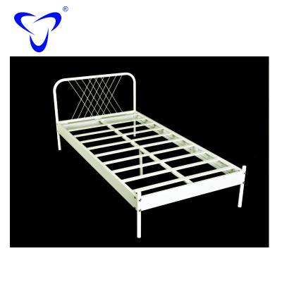 China (Size) Manufacturer Luoyang Factory Supply Adjustable Professional Metal Knocke Down Steel Structure Single Bed for sale