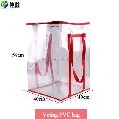 China Transparent PVC Election Ballot Box For Election Voting Bag for sale